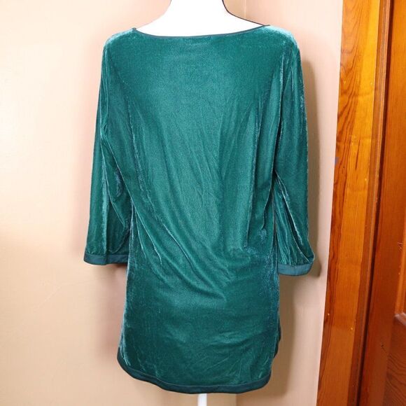 Soft‎ Surroundings | 3/4 Sleeve Velvet Tunic Top Small - Picture 5 of 8
